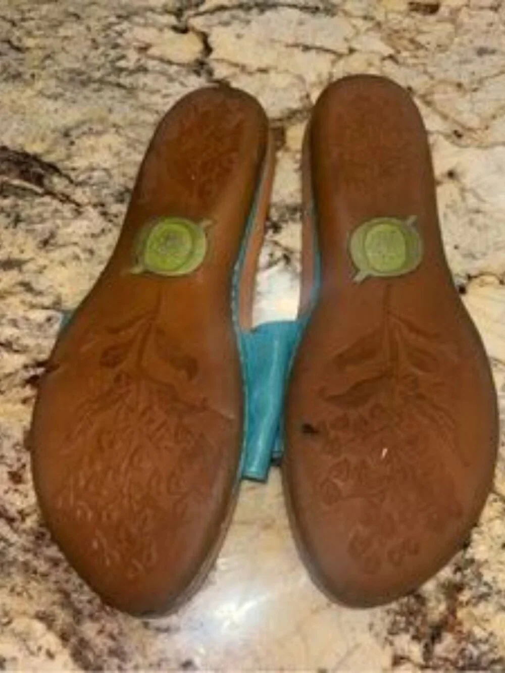 b.o.c. Teal Floral Slide Sandals - Picture 7 of 9